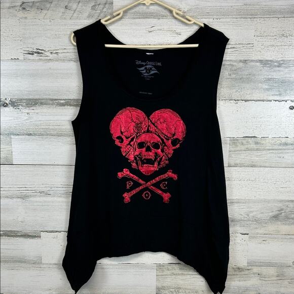 Disney Cruise Lines Pirates of the Caribbean Trapeze Cut Tank Top Size Large - Picture 1 of 10